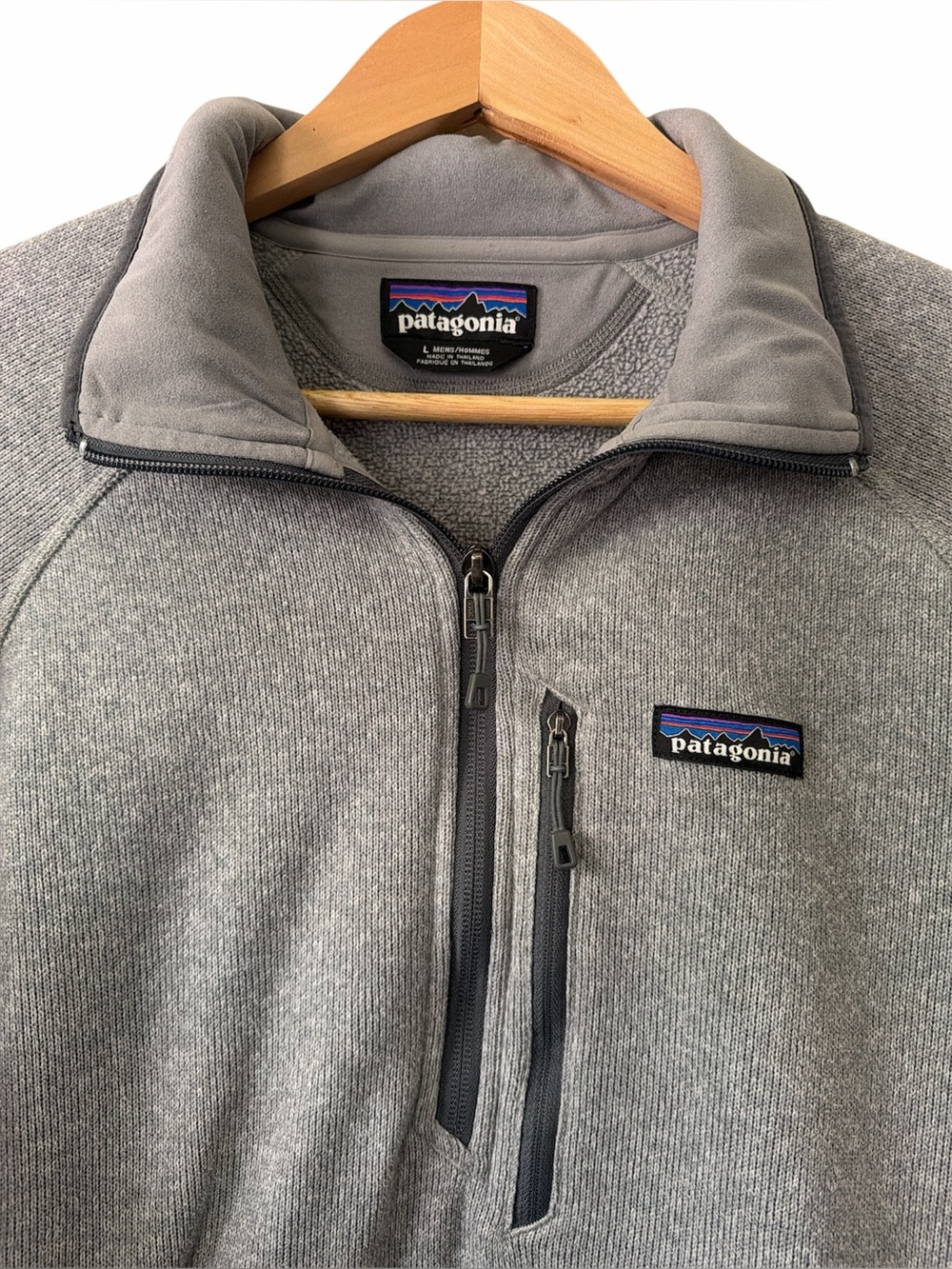 Patagonia Performance Better Sweater 1/4 Zip Pullover Men’s Large Gray